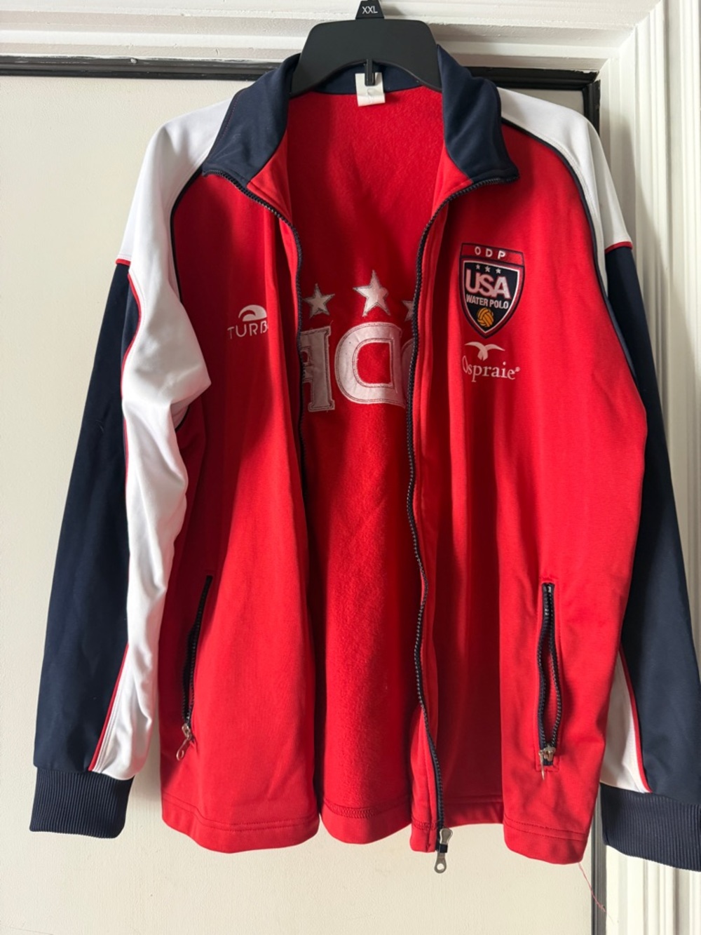 USA Water Polo Red, Navy & White Track Jacket